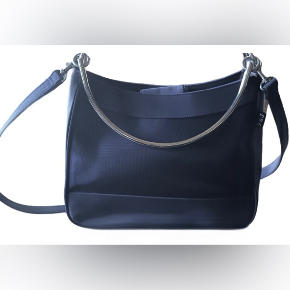F&J Hand & Shoulder Purse Navy Blue